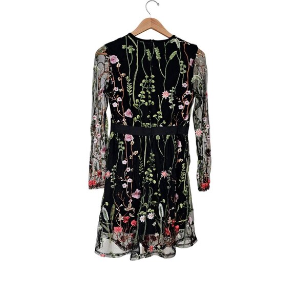 Women's - Floral Embroidered Long Sleeve Dress, Size Large - Picture 7 of 10